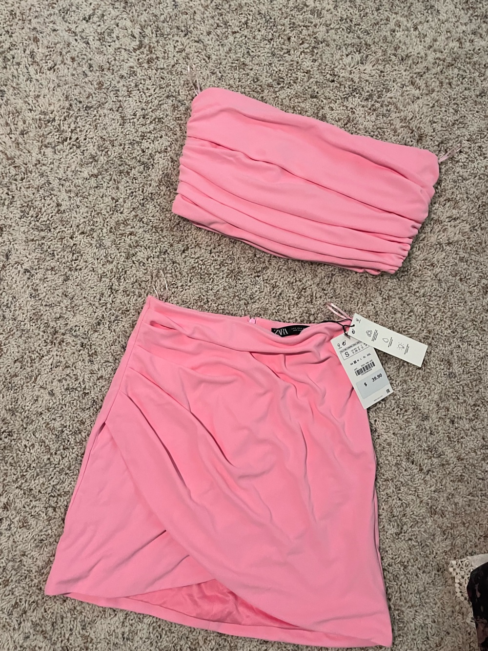 Pink Chiffon Skirt Set - Zara